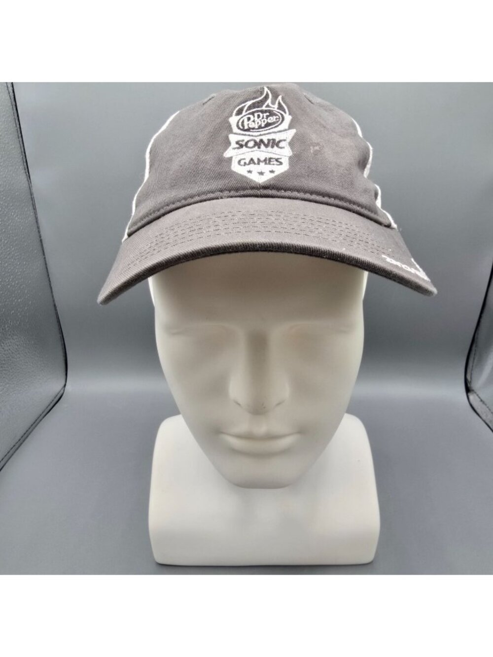 Dr Pepper Sonic Games 2023 Semifinalist Gray and White Mesh Back Dad Hat *Flaw